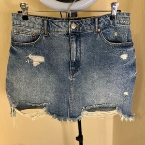 Forever 21 Blue Jean Mini Skirt